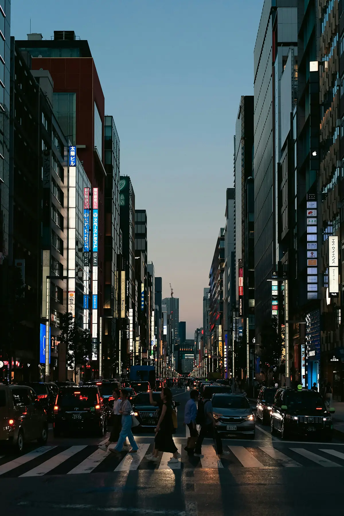 ginza pendant la nuit
